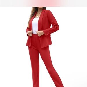 Women's Red Pantsuit